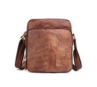 FANDARE Retro Borse a tracolla Borse a spalla da Uomo Zaino monospalla Pelle Sacchetto Borse Messenger Ventiquattrore Borsello per Viaggio Lavoro Arrampicata Borsetta Impermeabile Marrone