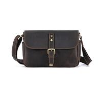 FANDARE Retrò Borse Tracolla Pelle Borse a spalla Uomo Borsello Borsa a Tracolla per scuola Università Business Viaggio Lavoro Impermeabile Borsa a Spalla Marrone scuro