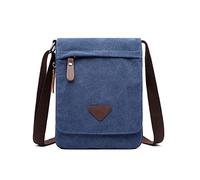 FANDARE Retrò Borse Tracolla Tela Borse a spalla Uomo Borsello Borsa a Tracolla Shoulder Crossbody Bag per scuola Università Business Viaggio Lavoro Borsa a Spalla Blu scuro