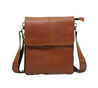 FANDARE Retrò Borse Tracolla Uomo Borsello Borsa a Tracolla Pelle Espandibile Borsa a Spalla Impermeabile Crossbody Bag per scuola Università Business Viaggio Lavoro cellulare Borsa a Spalla Marrone A