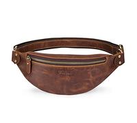 FANDARE Retrò Monospalla Uomo Zaino Monospalla Marsupio Tracolla Pelle Lavoro Borse piccole a tracolla Borsa a Spalla per Outdoor Sportiva Ciclismo Viaggio Hiking Camping Sling Bag Marrone scuro