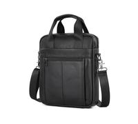 FANDARE Retrò Uomo Borse a tracolla Borsa spalla Pelle Piccola Ventiquattrore Messenger Weekendiera 24 Ore Borsa a mano Messaggero Business Borsetta Professionale per Lavoro Viaggi Crossbody Bag Nero