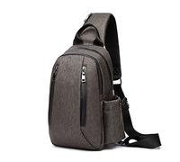 FANDARE Retrò Zaino Monospalla Marsupio Borse piccole a tracolla Sling Bag Business Borsa a Spalla per Uomo Donna Scuola Outdoor Ciclismo Viaggio Hiking Daypacks Impermeabile Nylon Marrone