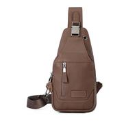 FANDARE Retrò Zaino Monospalla Uomo Pelle Borsello Tracolla Borsa Monospalla Borse a spalla Borsa a Tracolla da Uomo borsa marsupio Sling Bag Zaino Leggero per Lavoro Trekking Viaggio Marrone