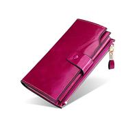 FANDARE RFID Portafogli Portamonete da Donna Uomo Pochette Clutch Portafogli Pelle Porta Carte di Credito Portafogli Wallet con Porta Biglietti da Visita Porta Banconote Festa Portafoglio Viola