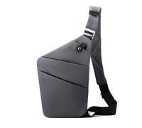 FANDARE Segmentato Zaino Monospalla Uomo Donna Sport Borse a da palestra Antifurto Destra Spalla Sling Crossbody Bag Zaini da escursione Borsa a tracolla viaggio Marsupio Borsa Grigio scuro