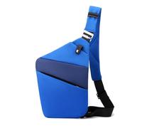 FANDARE Segmentato Zaino Monospalla Uomo Donna Sport Borse a da palestra Antifurto Destra Spalla Sling Crossbody Bag Zaini da escursione Borsa a tracolla viaggio Marsupio Borsa Blu reale