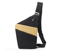 FANDARE Segmentato Zaino Monospalla Uomo Donna Sport Borse a da palestra Antifurto Destra Spalla Sling Crossbody Bag Zaini da escursione Borsa a tracolla viaggio Marsupio Borsa Nero kaki