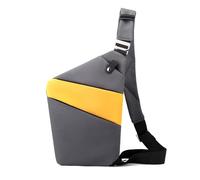 FANDARE Segmentato Zaino Monospalla Uomo Donna Sport Borse a da palestra Antifurto Destra Spalla Sling Crossbody Bag Zaini da escursione Borsa a tracolla viaggio Marsupio Borsa Grigio Giallo