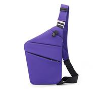 FANDARE Segmentato Zaino Monospalla Uomo Donna Sport Borse a da palestra Antifurto Destra Spalla Sling Crossbody Bag Zaini da escursione Borsa a tracolla viaggio Marsupio Borsa Viola