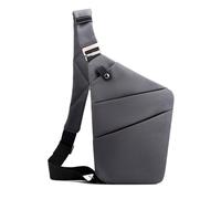 FANDARE Segmentato Zaino Monospalla Uomo Donna Sport Borse a da palestra Antifurto Sinistra Spalla Sling Crossbody Bag Zaini da escursione Borsa a tracolla viaggio Marsupio Borsa Grigio scuro