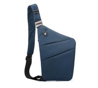 FANDARE Segmentato Zaino Monospalla Uomo Donna Sport Borse a da palestra Antifurto Sinistra Spalla Sling Crossbody Bag Zaini da escursione Borsa a tracolla viaggio Marsupio Borsa Blu scuro