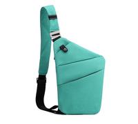 FANDARE Segmentato Zaino Monospalla Uomo Donna Sport Borse a da palestra Antifurto Sinistra Spalla Sling Crossbody Bag Zaini da escursione Borsa a tracolla viaggio Marsupio Borsa Verde