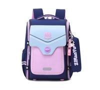 FANDARE Stile britannico Zaino per bambini con Astuccio Ragazzi Ragazze scolastico Leggero Cartella Zainetto riflettente Borsa Adolescenti per la scuola elementare Borsa a spalla Rosa