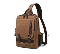 FANDARE Tela Borsa a tracolla da uomo Marsupio Donna Zaino Monospalla Uomo Borsa a Tracolla Borsello Borse a spalla da palestra Zaini per Viaggio Trekking Ciclismo Sling Bag Marrone B