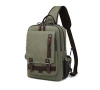 FANDARE Tela Borsa a tracolla da uomo Marsupio Donna Zaino Monospalla Uomo Borsa a Tracolla Borsello Borse a spalla da palestra Zaini per Viaggio Trekking Ciclismo Sling Bag Verde militare B