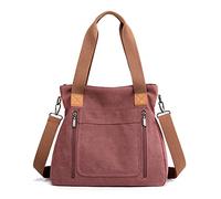FANDARE Tela Borsa Tracolla Spalla Tote Borsa a Mano Donna Borse e Messenger per 12.9 Pollice Tablet Shopping Viaggio Partito Work Grande Pochette Crossbody Bag Rosa