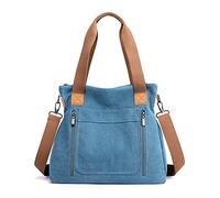 FANDARE Tela Borsa Tracolla Spalla Tote Borsa a Mano Donna Borse e Messenger per 12.9 Pollice Tablet Shopping Viaggio Partito Work Grande Pochette Crossbody Bag Blu