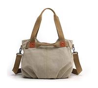 FANDARE Tela Borsa Tracolla Spalla Tote Donna Borsa a Mano Messenger per Shopping Viaggio Partito Work Crossbody Bag Cachi