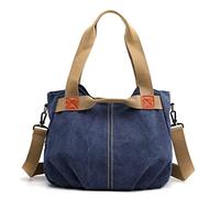 FANDARE Tela Borsa Tracolla Spalla Tote Donna Borsa a Mano Messenger per Shopping Viaggio Partito Work Crossbody Bag Blu A