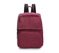 FANDARE Tela Zaino Unisex Zaino Porta PC Uomo Retrò Borsa Zainetto Donna Zaino Scuola Zainetto Zainetti Cartella Borsa da scuola Università All'aperto Viaggio porta PC 12.9 Pollici Zaino Rosso
