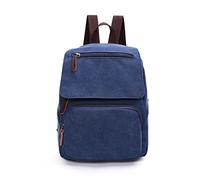 FANDARE Tela Zaino Unisex Zaino Porta PC Uomo Retrò Borsa Zainetto Donna Zaino Scuola Zainetto Zainetti Cartella Borsa da scuola Università All'aperto Viaggio porta PC 12.9 Pollici Zaino Blu scuro