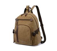 FANDARE Tela Zaino Zaino Porta PC Uomo Borsa Zainetto Donna Zaino Scuola Zainetto Zainetti Cartella Borsa da scuola Università All'aperto Viaggio porta PC 12.9 Pollici Zaino Marrone