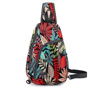 FANDARE Ultraleggero Monospalla Uomo Zaino Monospalla Borsa a Tracolla Donna Borse piccole a tracolla Borsa a Spalla per Scuola Outdoor Sportiva Ciclismo Viaggio Hiking Crossbody Daypacks Rosso