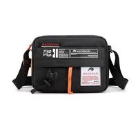 FANDARE Unisex Borsa a Tracolla da Donna in Nylon Uomo Borse spalla Pochette e Clutch con tracolla larga regolabile Borsello Pochette Viaggio Phone Crossbody Bag Nero