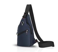 FANDARE Unisex - Borsa a tracolla da uomo, borsa a tracolla, per sport, palestra, viaggi, campeggio, ciclismo in poliestere, Blu, L, Zaino per il tempo libero