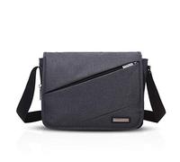 FANDARE Unisex Borse a tracolla Uomo/Donna Borse messenger Sacchetto di Messenger bag Borsa Crossbody Scuola Borsa Zainetto Bookbag Poliestere Nero