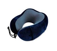 FANDARE Unisex Cuscino da Viaggio Memory Foam Cuscino per Il Collo a Forma di U Neck Pillow per Adolescenti,Ufficio,Casa, Autobus/Aereo/Treno Viaggio,360 ° Supporto per collo & mento Blu scuro