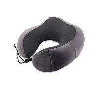 FANDARE Unisex Cuscino da Viaggio Memory Foam Cuscino per Il Collo a Forma di U Neck Pillow per Adolescenti,Ufficio,Casa, Autobus/Aereo/Treno Viaggio,360 ° Supporto per collo & mento Grigio scuro