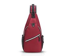 FANDARE Unisex Monospalla, Borse a Spalla, Uomo Zaino Spalla Borsa a Tracolla, Impermeabile Poliestere Rosso
