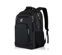 FANDARE Unisex Multiuso Antifurto Zaino con Porta USB Zaino per PC Portatile Impermeabile da Uomo Donna Borsa Universitaria Daypack per La Scuola,Viaggio,Business Poliestere Nero