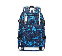 FANDARE Unisex Zaini Casual Laptop Zainetto Cartelle Ragazzo Ragazza Zaino Scuola con USB Adolescente Borse a Zaino Zainetti Daypacks per Uomo Donna All'aperto Viaggio Shopping Poliestere Blu B