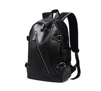 FANDARE Unisex Zaini Casual Zainetto Cartelle Uomo Zaino Scuola Adolescente Impermeabile Zaino da viaggio Ragazze Ragazzi Zainetti Alta Qualità Borse a Zaino PU Daypack Nero A