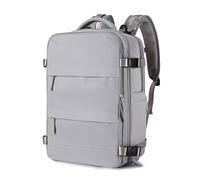 FANDARE Unisex Zaino Casual Zaino pc 15.6 pollici con porta di ricarica USB zainetto con chiusura a 180° Borsa da Cabina per Voli Zaino Lavoro viaggio Ufficio Zaini Scuola Università Grigio