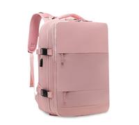 FANDARE Unisex Zaino Casual Zaino pc 15.6 pollici con porta di ricarica USB zainetto con chiusura a 180° Borsa da Cabina per Voli Zaino Lavoro viaggio Ufficio Zaini Scuola Università Rosa