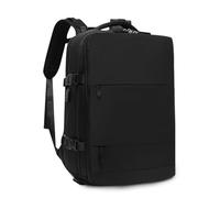 FANDARE Unisex Zaino Casual Zaino pc 15.6 pollici con porta di ricarica USB zainetto con chiusura a 180° Borsa da Cabina per Voli Zaino Lavoro viaggio Ufficio Zaini Scuola Università Nero