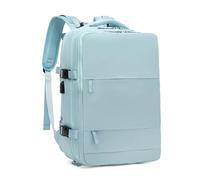 FANDARE Unisex Zaino Casual Zaino pc 15.6 pollici con porta di ricarica USB zainetto con chiusura a 180° Borsa da Cabina per Voli Zaino Lavoro viaggio Ufficio Zaini Scuola Università Azzurro