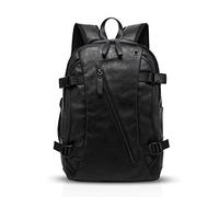 FANDARE Unisex Zaino Impermeabile Borse Da Scuola Uomini Donne Zainetti Adolescente Borse Da Scuola Tempo Libero Daypack Ragazzi Borse Da Viaggio Outdoor Campeggio PU Pack, nero, L, Zaino per il tempo