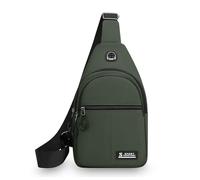 FANDARE Unisex Zaino Monospalla Borsa a tracolla Impermeabile Organizzatore Multi-tasca per telefoni da 6,7'' Per pendolari Avventure outdoor Uomo Donna Mani libere Piccoli zaini spalla Verde D