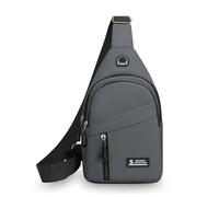 FANDARE Unisex Zaino Monospalla Borsa a tracolla Impermeabile Organizzatore Multi-tasca per telefoni da 6,7'' Per pendolari Avventure outdoor Uomo Donna Mani libere Piccoli zaini spalla Grigio B
