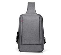 FANDARE Unisex Zaino Monospalla Sling Bag con porta di ricarica USB Borsa a tracolla Uomo Donna Business Borsello a tracolla Borsa a Spalla per Trekking Ciclismo Viaggio Sports Poliestere Grigio scuro