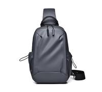 FANDARE Uomo Borse a spalla Zaino Monospalla Borsa a tracolla viaggio PU Pelle Impermeabile Pochette messenger Ragazzo Bandoliera Escursionismo Zaino asimmetrico Viaggio sportiva Sling Bag Grigio