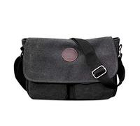 FANDARE Uomo Tela Borsa a Tracolla Donna Borsa di Tela Sacchetto del Messaggero Sacchetto di Messenger bag 7.9 pollici tablet Borsa Nero