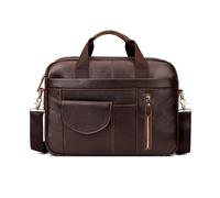 FANDARE Uomo Ventiquattrore 24 Ore Borsa a Tracolla Messenger Pelle Borse spalla Business Borsa giorno Sacchetto Valigetta Borsetta 15.6 pollice laptop Cartella Portadocumenti Crossbody Bag Marrone