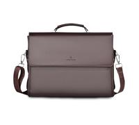 FANDARE Uomo Ventiquattrore 24 Ore Borsa a Tracolla PU Pelle Borse a spalla Business Borsa da giorno Sacchetto Borsetta per 12.9 pollice laptop Cartella Portadocumenti Crossbody Messenger Bag Marrone
