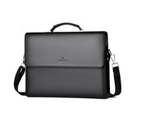FANDARE Uomo Ventiquattrore 24 Ore Borsa a Tracolla PU Pelle Borse a spalla Business Borsa da giorno Sacchetto Borsetta per 12.9 pollice laptop Cartella Portadocumenti Crossbody Messenger Bag Nero
